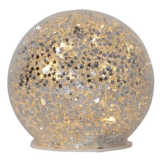 Eglo 411345 - LED Коледна декорация STAR FALL 10xLED/2xAA Ø 10 см сребрист