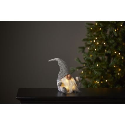Eglo - LED Коледна декорация 4xLED/0,06W/3xAA сива