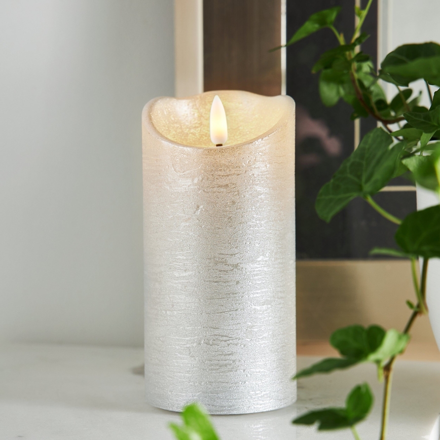 Eglo 411514 - LED коледна декорация FLAMME LED/0,03W/2xAA сребриста