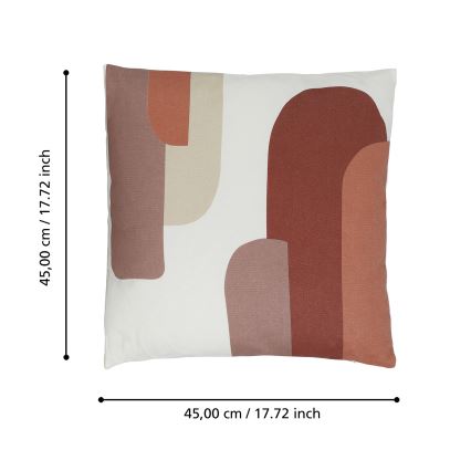 Eglo 420007 - Декоративна възглавница CHEVERY 45x45 см бяла/червена