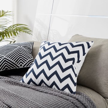 Eglo 420014 - Декоративна възглавница CHEVERY 45x45 см черна/бяла