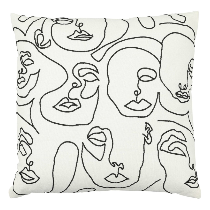 Eglo - Декоративна възглавница 45x45 см бял/черен