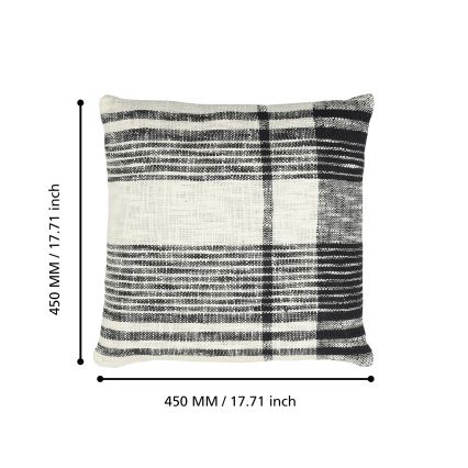 Eglo 420061 - Декоративна възглавница CHEVERY 45x45 см кремава/черна