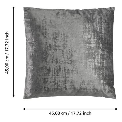 Eglo - Декоративна възглавница 45x45 см сив