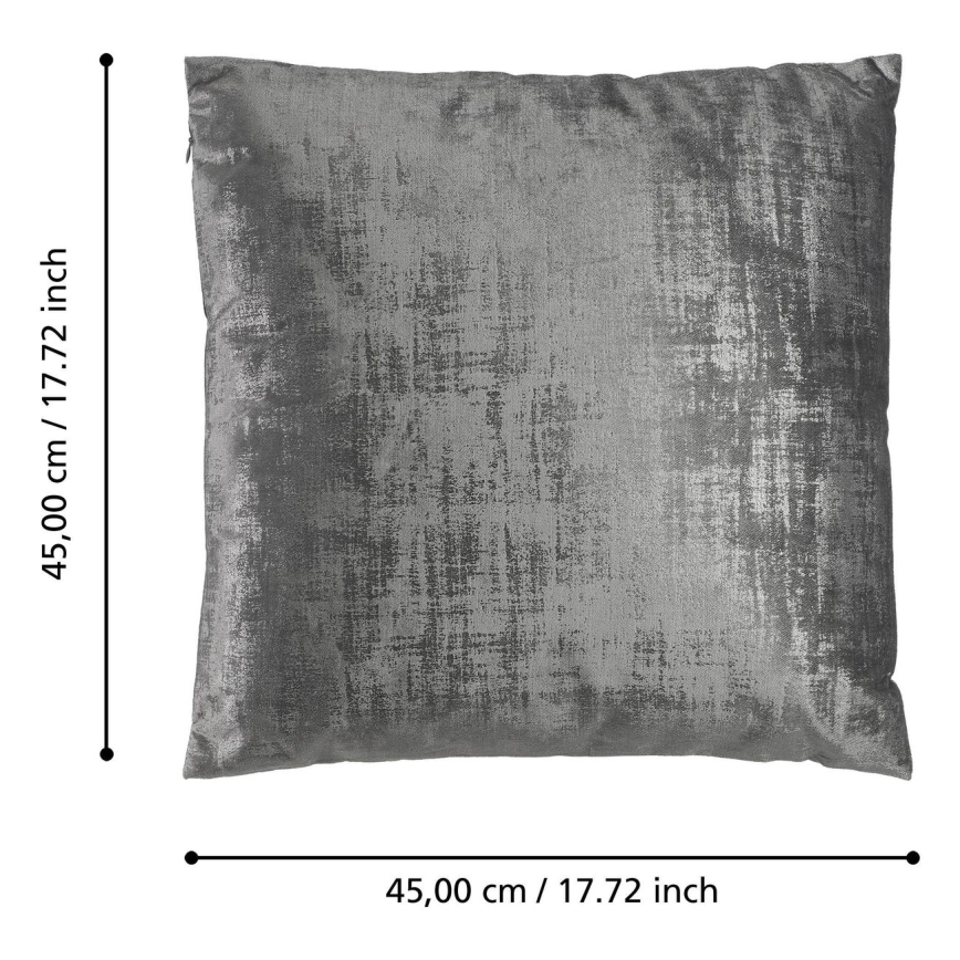 Eglo - Декоративна възглавница 45x45 см сив