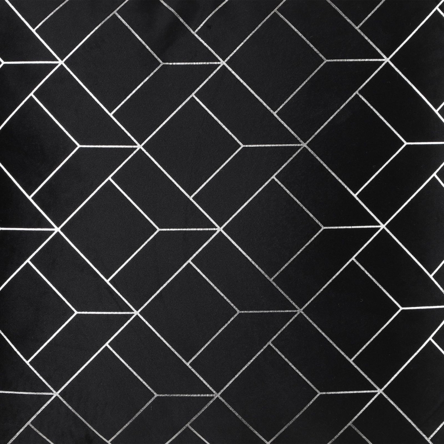 Eglo - Декоративна възглавница 45x45 см черен/сребрист