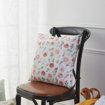 Eglo 420102 - Декоративна възглавница GEBENG 45x45 см бяла/розова