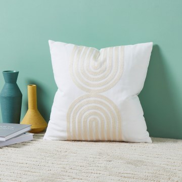 Eglo 420238 - Декоративна възглавница BERHALA 45x45 cm бяла/бежова