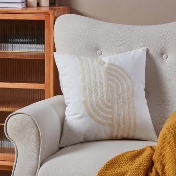 Eglo 420241 - Декоративна възглавница BERHALA 45x45 cm бяла/бежова