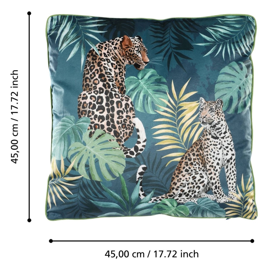 Eglo - Декоративна възглавница 45x45 см зелен