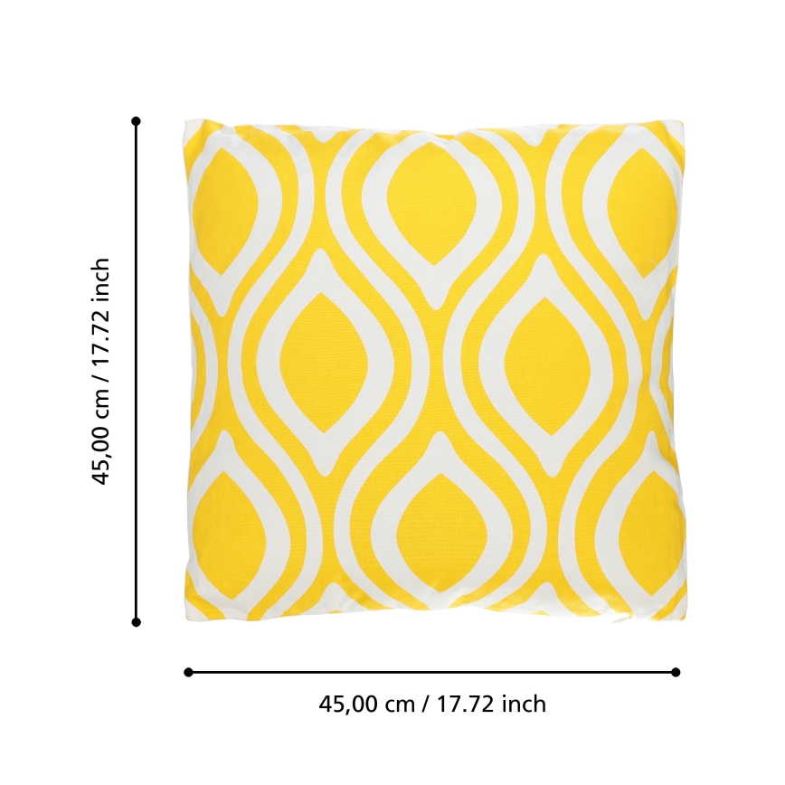 Eglo 420293 - Декоративна възглавница CHEVERY 45 x 45 см жълта