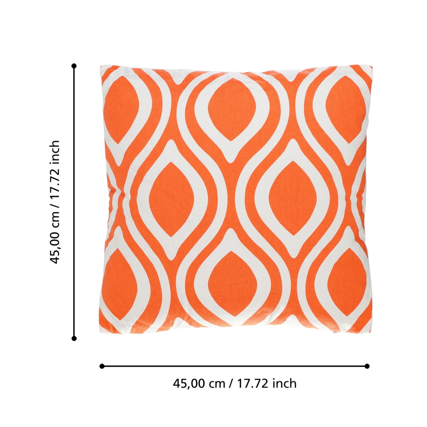Eglo 420295 - Декоративна възглавница CHEVERY 45x45 см оранжева