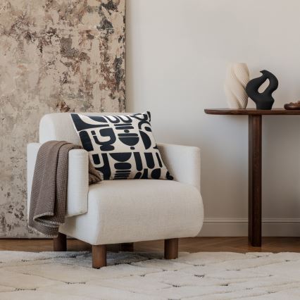 Eglo 420307 - Декоративна възглавница CHEVERY 45x45 cm крем/черен