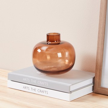 Eglo 421213 - Стъклена ваза SIRANANA 11,8x13 cm кафява/димна