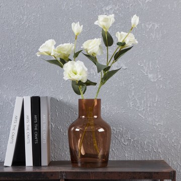 Eglo 421221 - Стъклена ваза SIRANANA 22x14,5 см кафява/опушена