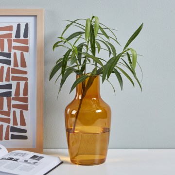 Eglo 421223 - Стъклена ваза SIRANANA 25x13,3 cm жълта/димна