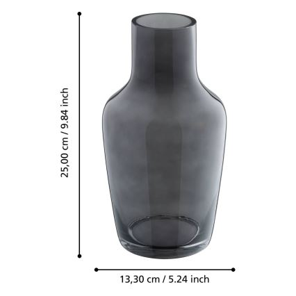 Eglo - Стъклена ваза 25x13,3 см черен