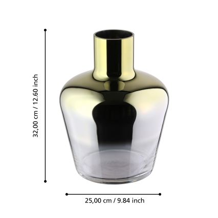 Eglo 421368 - Стъклена ваза SAMUNTAI 32x25 cm златна