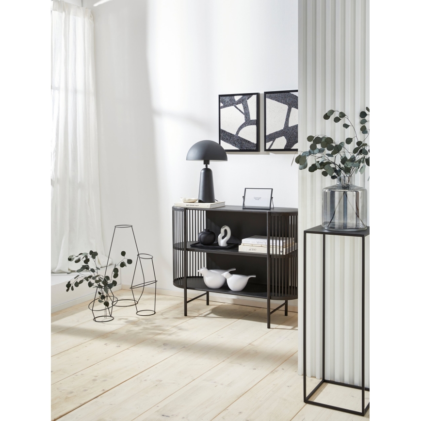 Eglo 421385 - Стъклена ваза NABAS 24,5x21 cm черна/димна