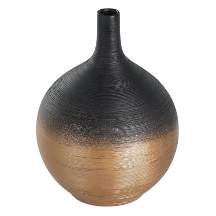 Eglo - Керамична ваза 22x16 см черен/златист