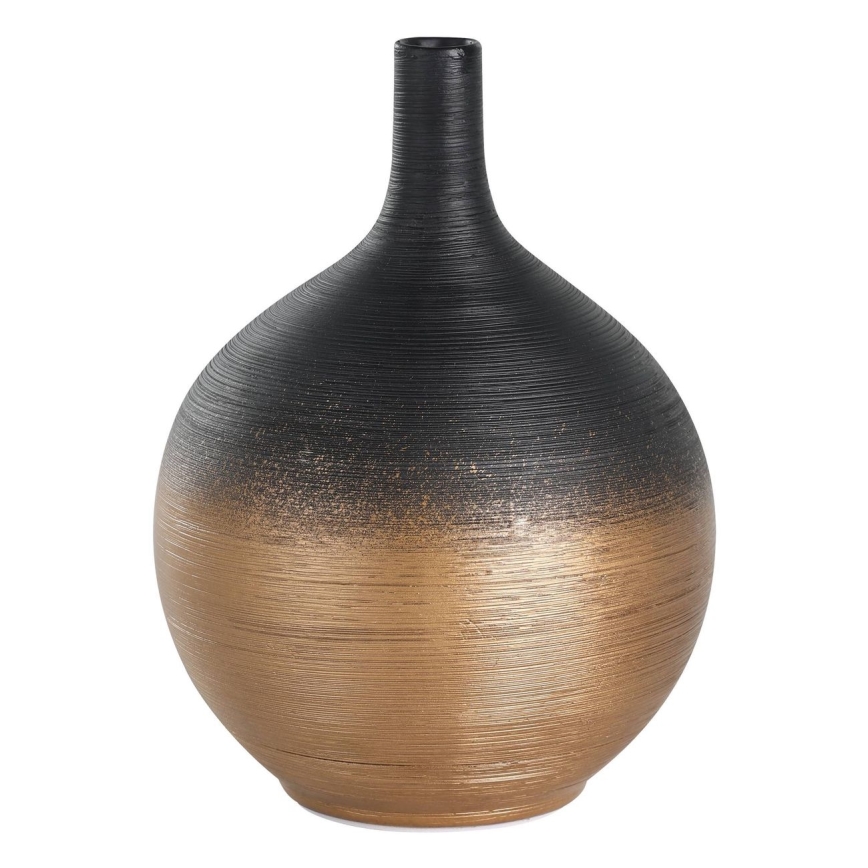 Eglo - Керамична ваза 22x16 см черен/златист