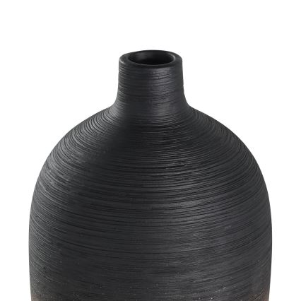 Eglo - Керамична ваза 28x12,5 см черен/златист