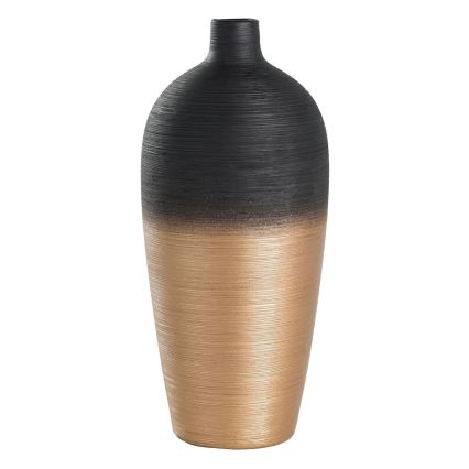 Eglo - Керамична ваза 28x12,5 см черен/златист