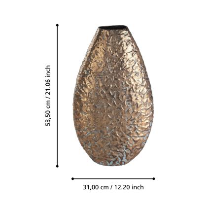 Eglo 421635 - Метална ваза LENGGENG 53,5x31 см бронзова
