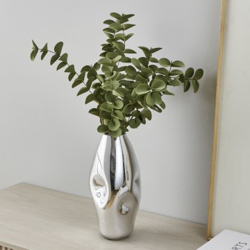 Eglo 421682 - Стъклена ваза XIPORAI 28,5x14,5 см блестящ хром