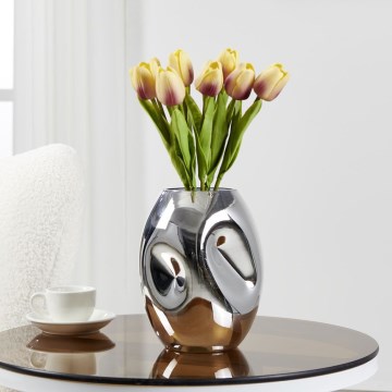 Eglo 421688 - Стъклена ваза XIPORAI 19,8x14,5 cm лъскав хром