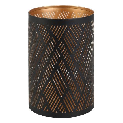 Eglo - Свещник 15x10 см черен/златист