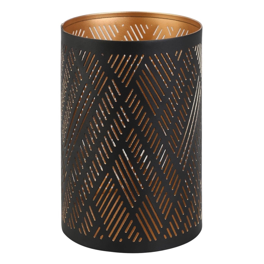 Eglo - Свещник 15x10 см черен/златист