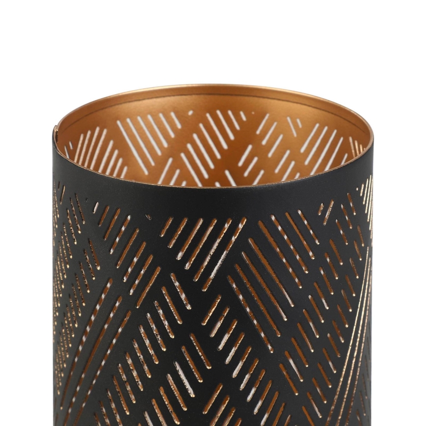 Eglo - Свещник 15x10 см черен/златист