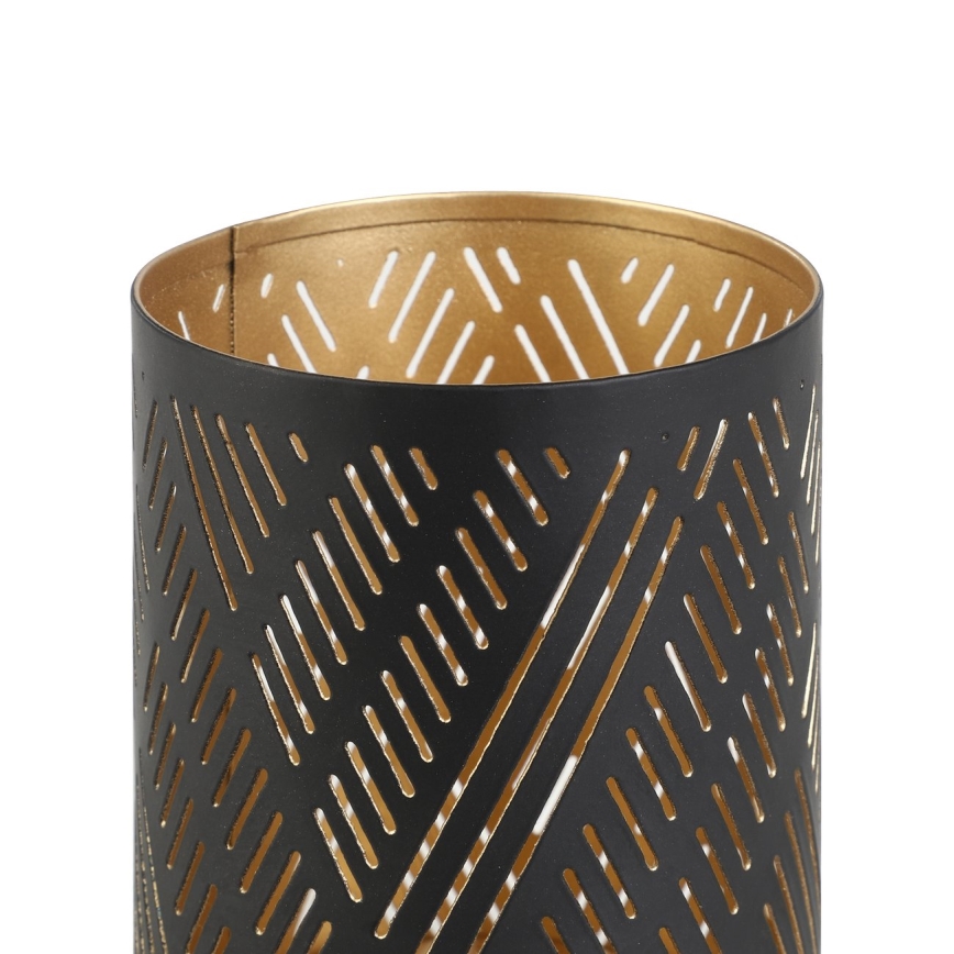 Eglo - Свещник 10x7,5 см черен/златист