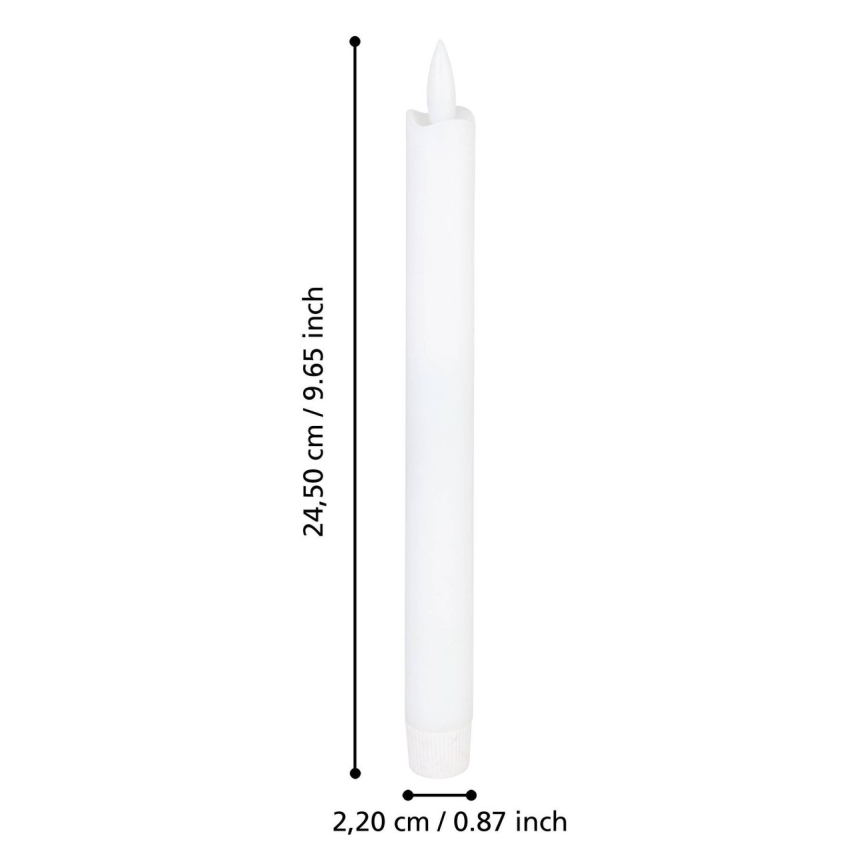 Eglo - К-кт 2x LED свещ LED/1xAAA 24,5 см бял