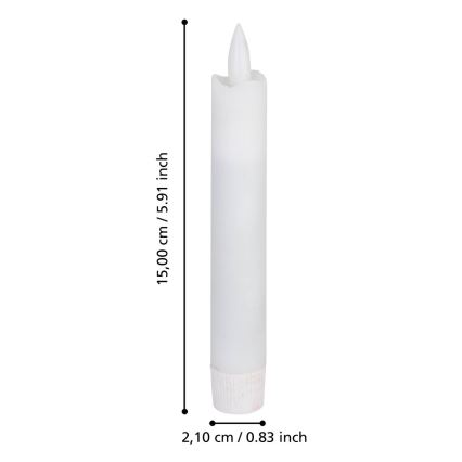 Eglo - Комплект 2 бр. LED свещи LED/1xAAA 15 см бяла