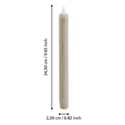 Eglo - Комплект 2 бр. LED свещи LED/1xAAA 24,5 см бежова