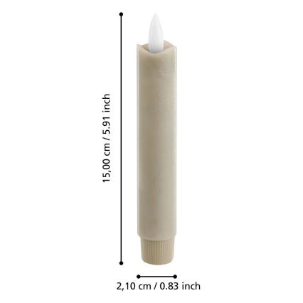 Eglo - К-кт 2x LED свещ LED/1xAAA 15 см бежов