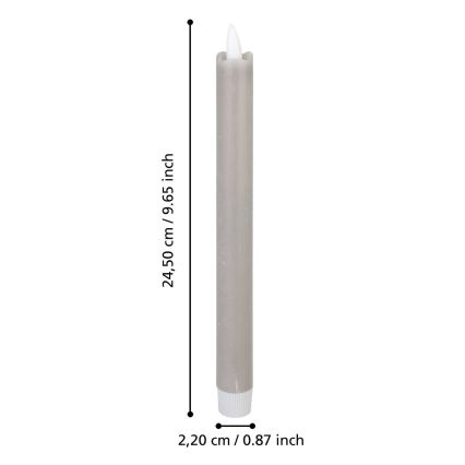 Eglo - К-кт 2x LED свещ LED/1xAAA 24,5 см сив