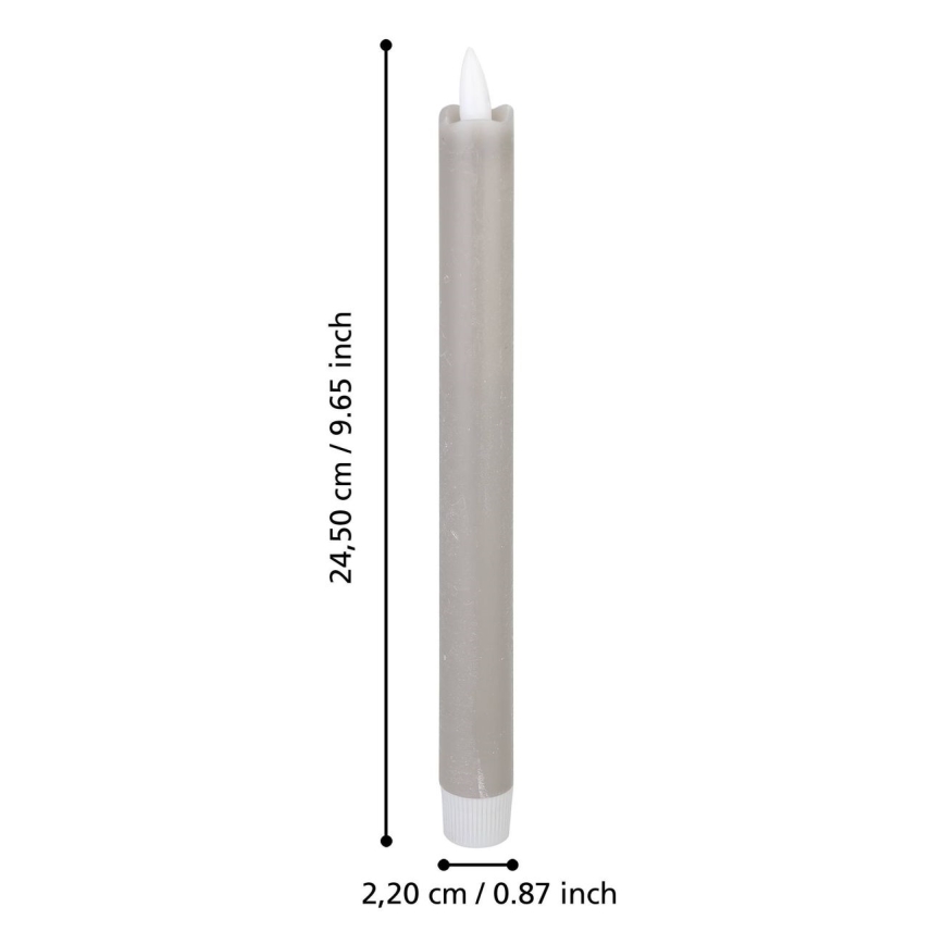 Eglo - К-кт 2x LED свещ LED/1xAAA 24,5 см сив