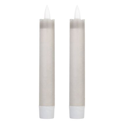 Eglo 422223 - Комплект от 2 LED свещи ANTANABE LED/1xAAA 15 см сиви
