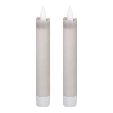 Eglo 422223 - Комплект от 2 LED свещи ANTANABE LED/1xAAA 15 см сиви