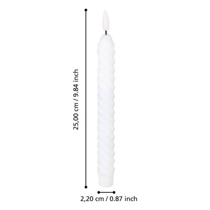 Eglo - К-кт 2x LED свещ LED/1xAAA 25 см бял