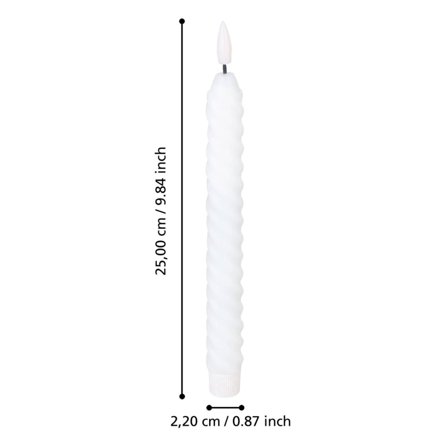 Eglo - К-кт 2x LED свещ LED/1xAAA 25 см бял