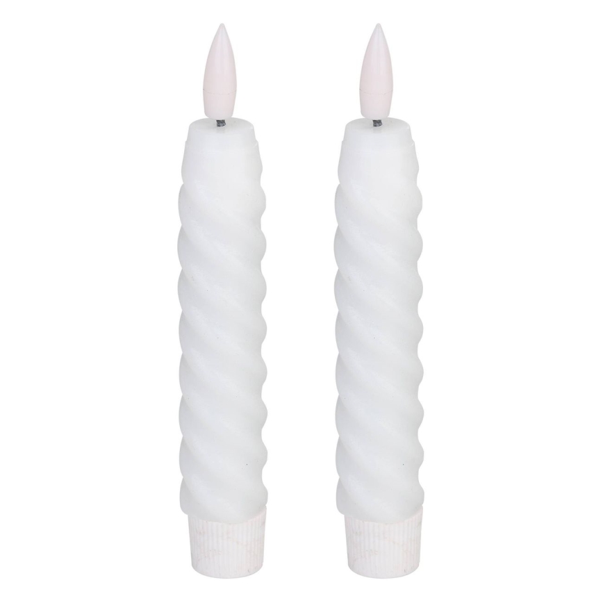 Eglo - К-кт 2x LED свещ LED/1xAAA 15 см бял