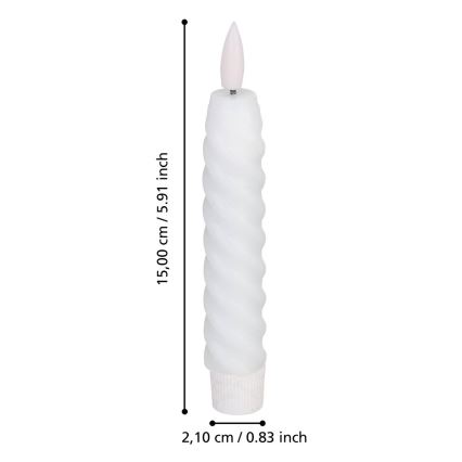 Eglo - К-кт 2x LED свещ LED/1xAAA 15 см бял