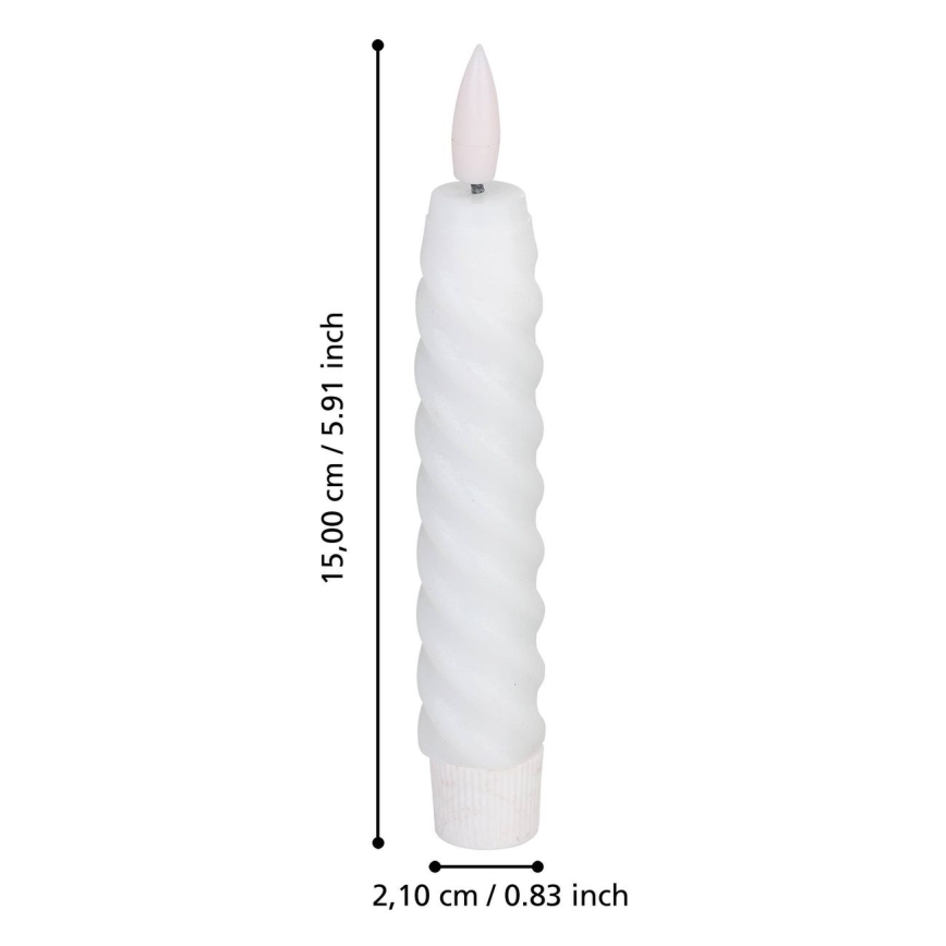 Eglo - К-кт 2x LED свещ LED/1xAAA 15 см бял
