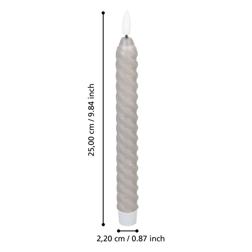 Eglo - К-кт 2x LED свещ LED/1xAAA 25 см сив