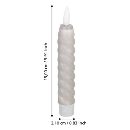 Eglo - К-кт 2x LED свещ LED/1xAAA 15 см сив
