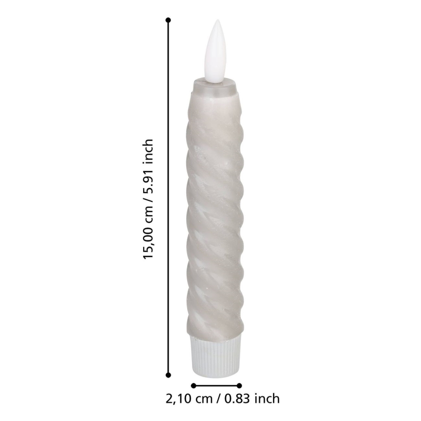 Eglo - К-кт 2x LED свещ LED/1xAAA 15 см сив